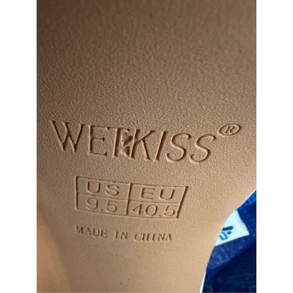 Wetkiss Ankle Buckle Strap Round Toe Platform Chunky Pump Heels White Size 9.5 - Picture 5 of 16